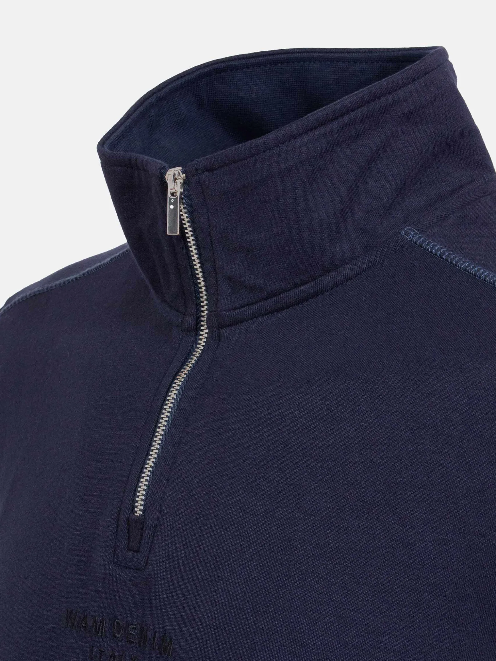 WAM DENIM Sweaters & Vesten*Akiwa Navy High Neck Sweater