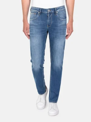 WAM DENIM Jeans*Aluin Slim Fit Stone Wash Light Navy Jeans