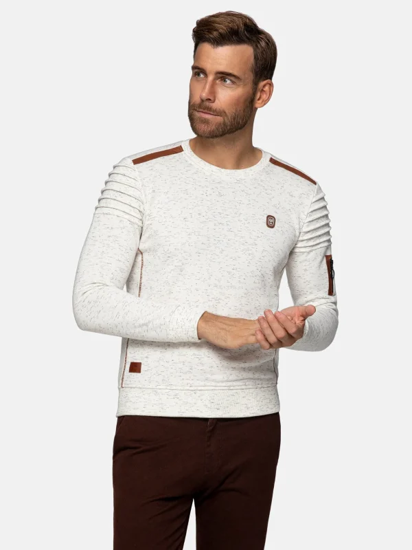 WAM DENIM Sweaters & Vesten*Anita Slim Fit Crew Neck Off-White Sweater