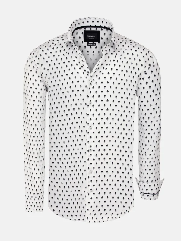 WAM DENIM Overhemd Lange Mouwen*Apollo Tailored Fit White Overhemd