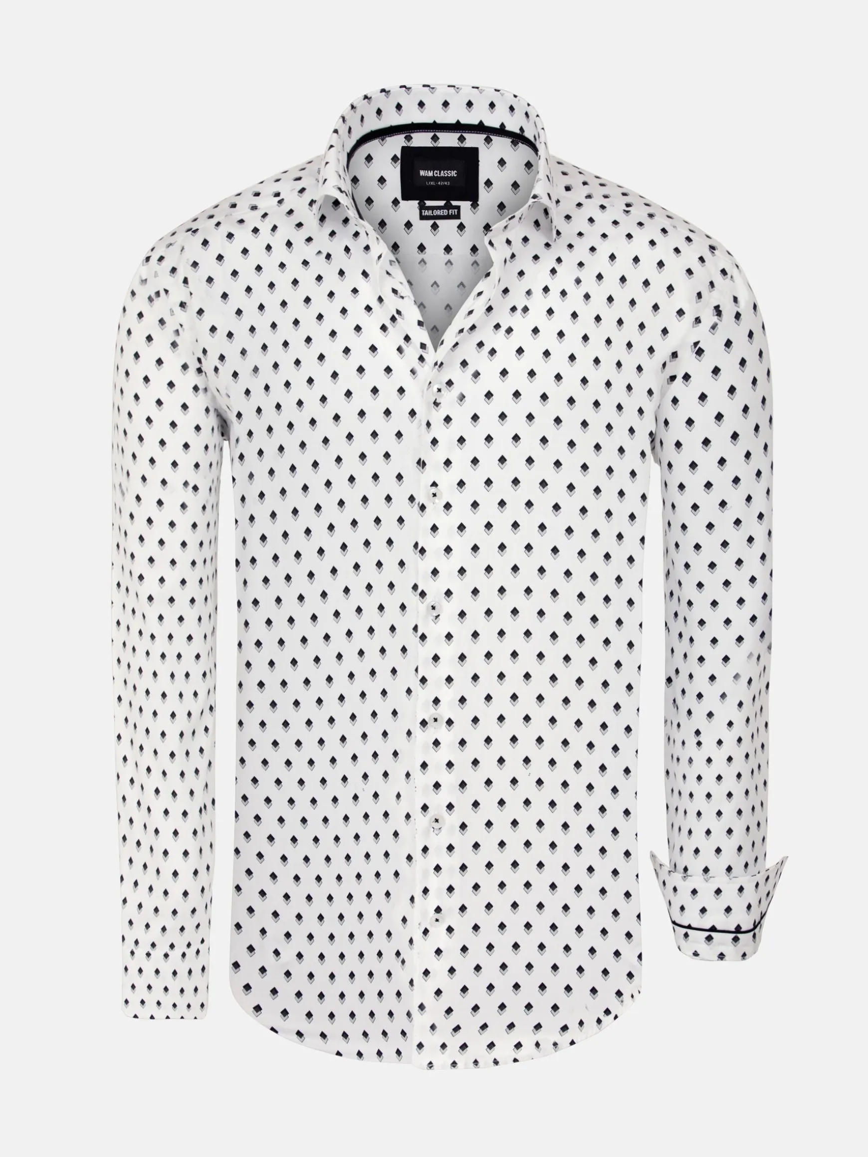 WAM DENIM Overhemd Lange Mouwen*Apollo Tailored Fit White Overhemd