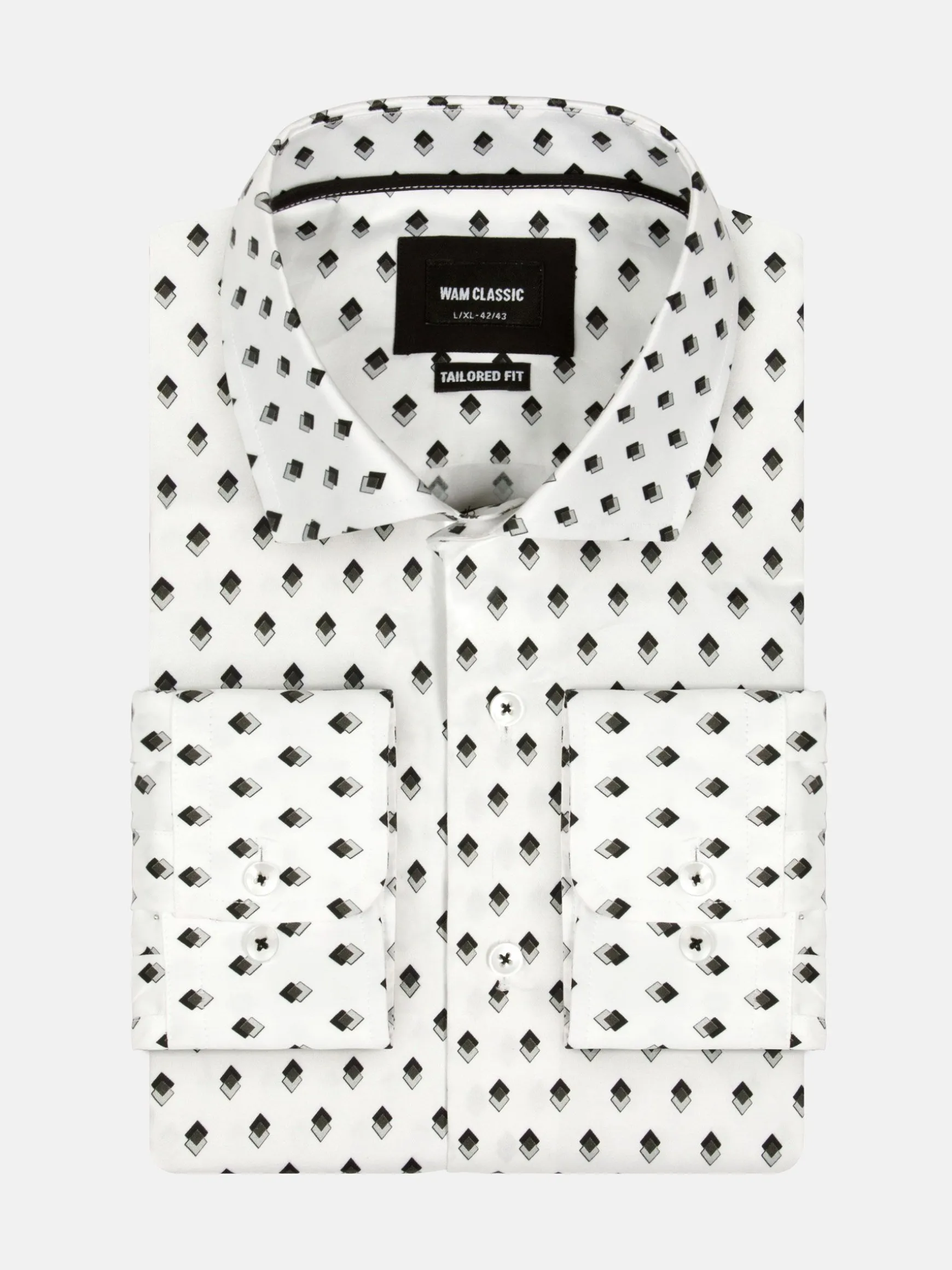 WAM DENIM Overhemd Lange Mouwen*Apollo Tailored Fit White Overhemd