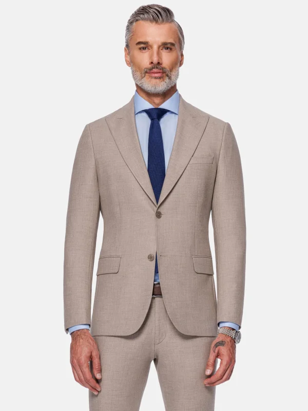 WAM DENIM Pakken & Maatwerk*Araya Peak Lapel single breast Beige Suit Blazer