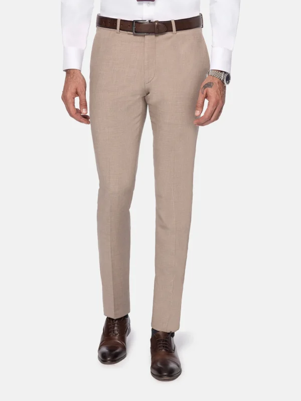 WAM DENIM Pakken & Maatwerk*Araya Slim Fit Beige Suit Pantalon
