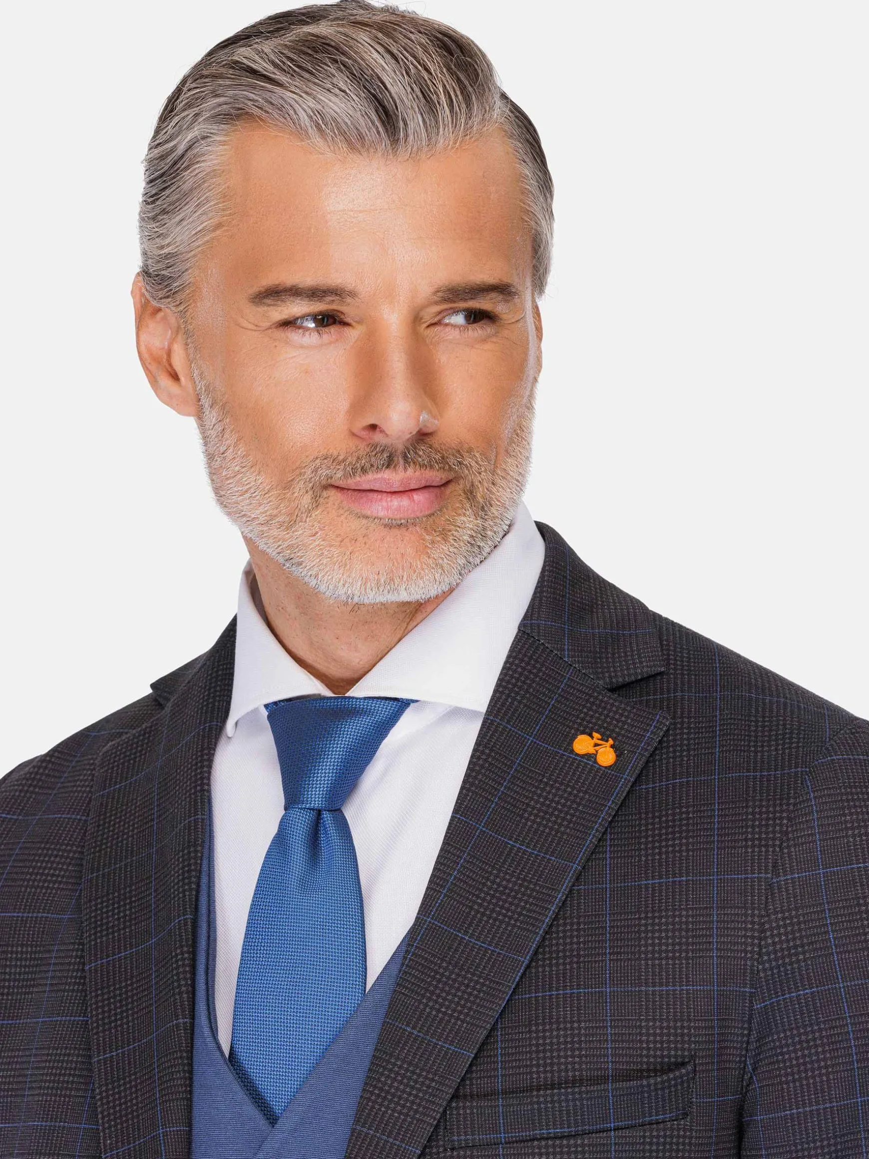 WAM DENIM Pakken & Maatwerk*Archer Checkered Indigo Navy Colbert