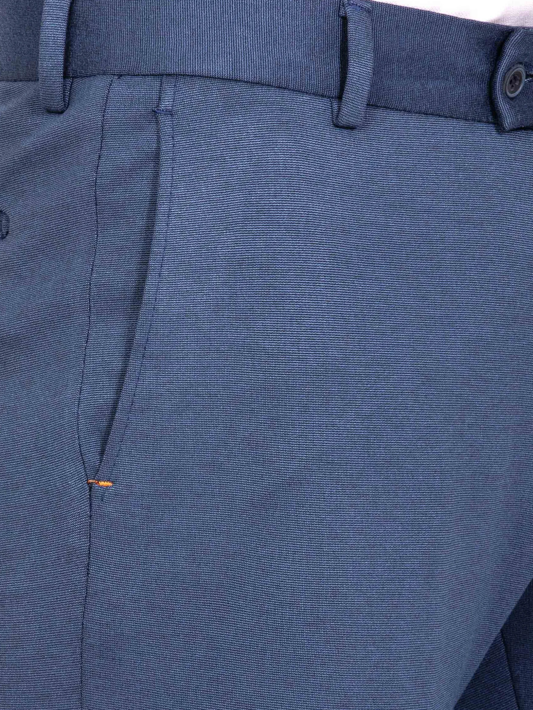 WAM DENIM Pakken & Maatwerk*Archer Slim Fit Plain Indigo Navy Pantalon