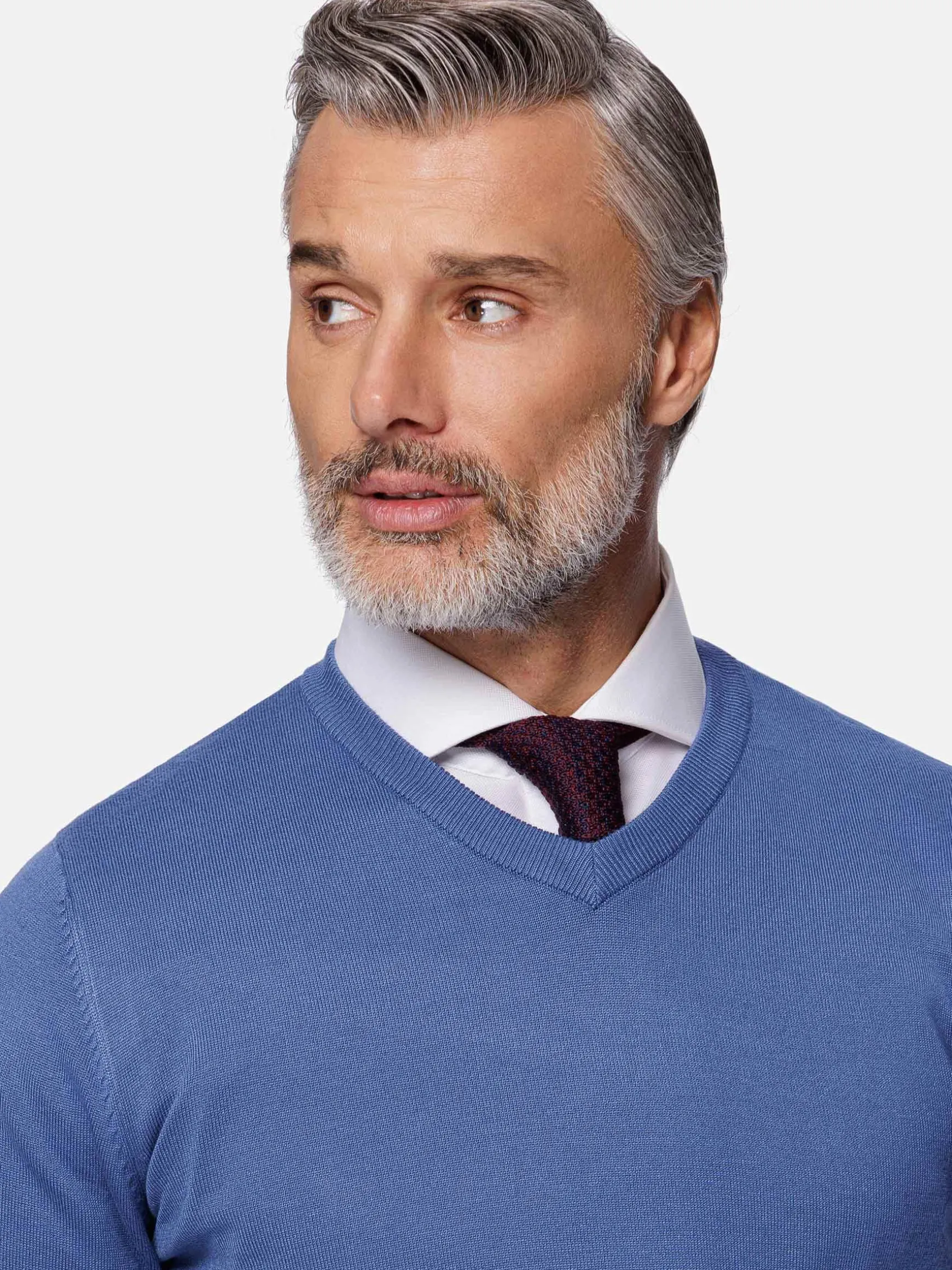 WAM DENIM Truien & Pullovers*Athens V-Neck Royal Blue Pullover