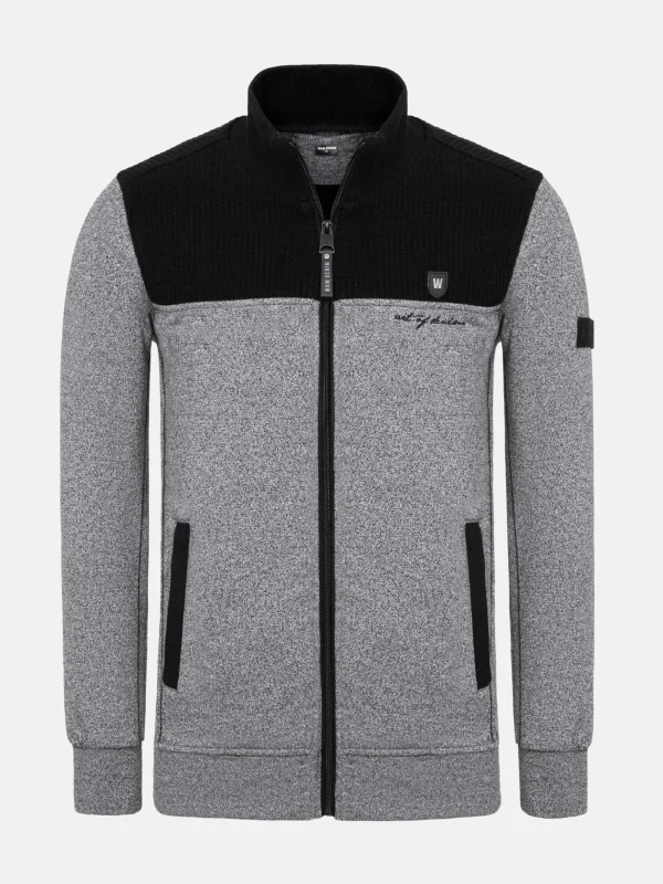 WAM DENIM Sweaters & Vesten*Bram High Collar Grey Vesten