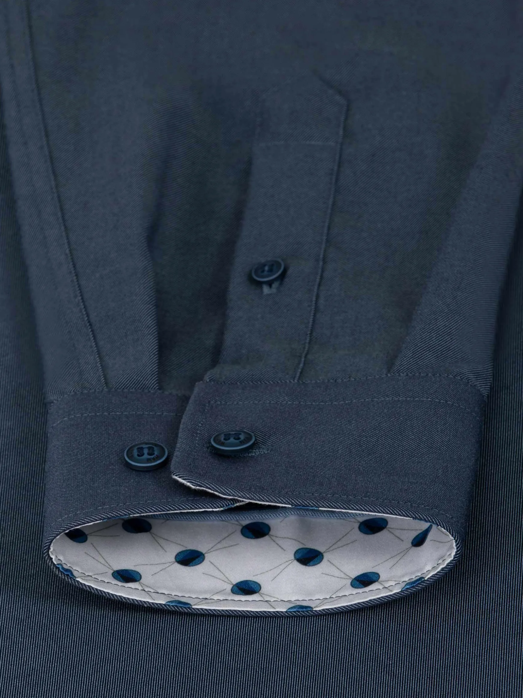 WAM DENIM Overhemd Lange Mouwen*Caesar Dark Indigo Overhemd