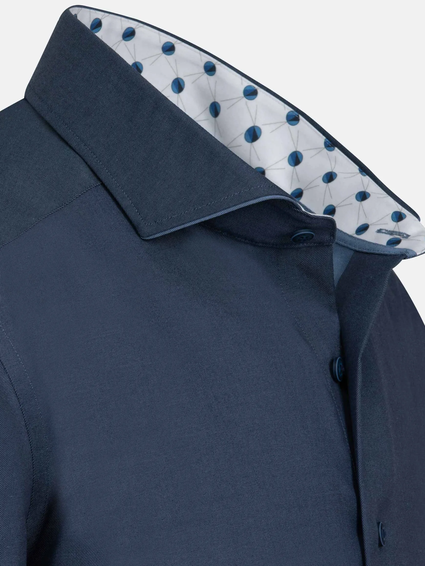 WAM DENIM Overhemd Lange Mouwen*Caesar Dark Indigo Overhemd