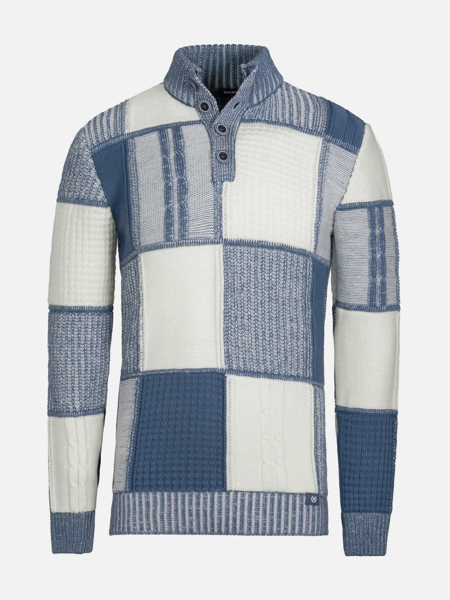 WAM DENIM Truien & Pullovers*Cambridge Pattern Blue White Truien