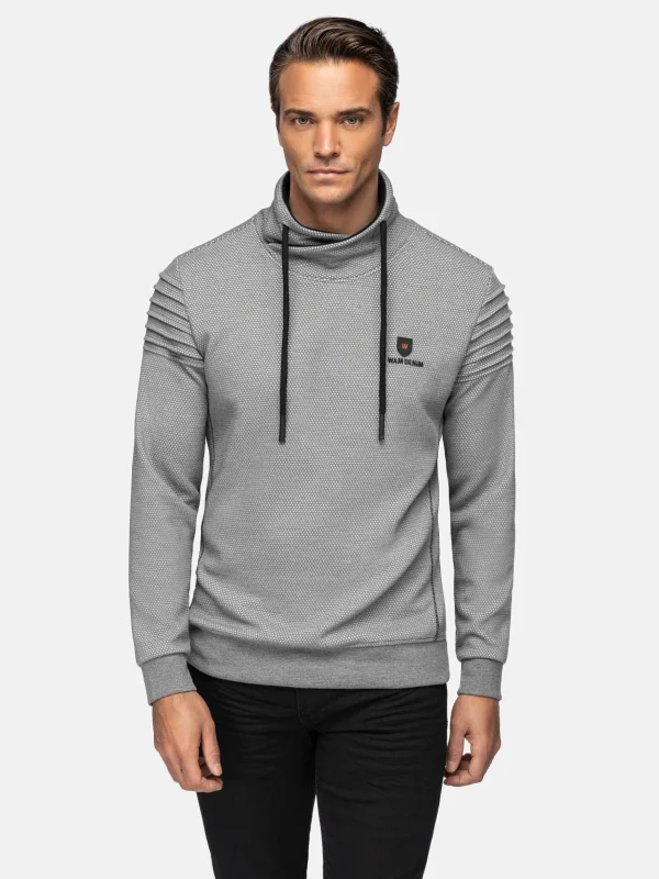 WAM DENIM Sweaters & Vesten*Casas High Neck Grey Sweater