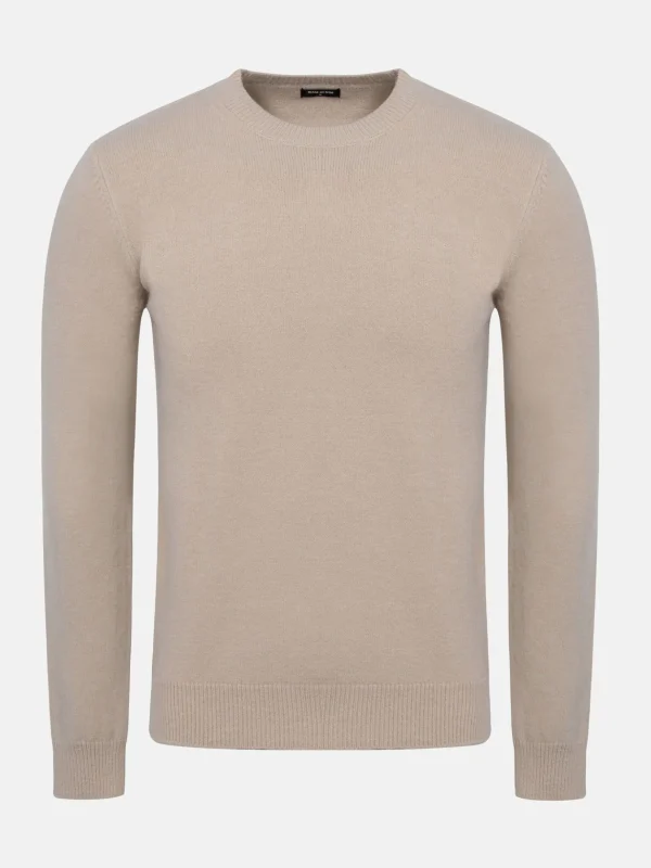 WAM DENIM Sweaters & Vesten*Cassian Crew Neck Beige Sweater