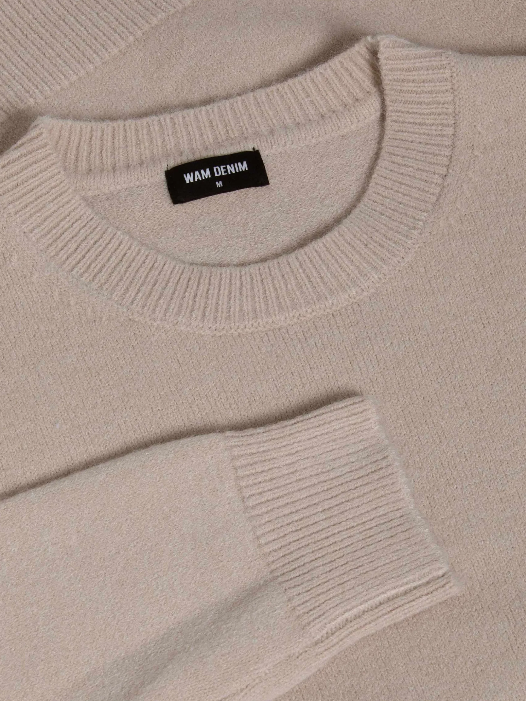 WAM DENIM Sweaters & Vesten*Cassian Crew Neck Beige Sweater