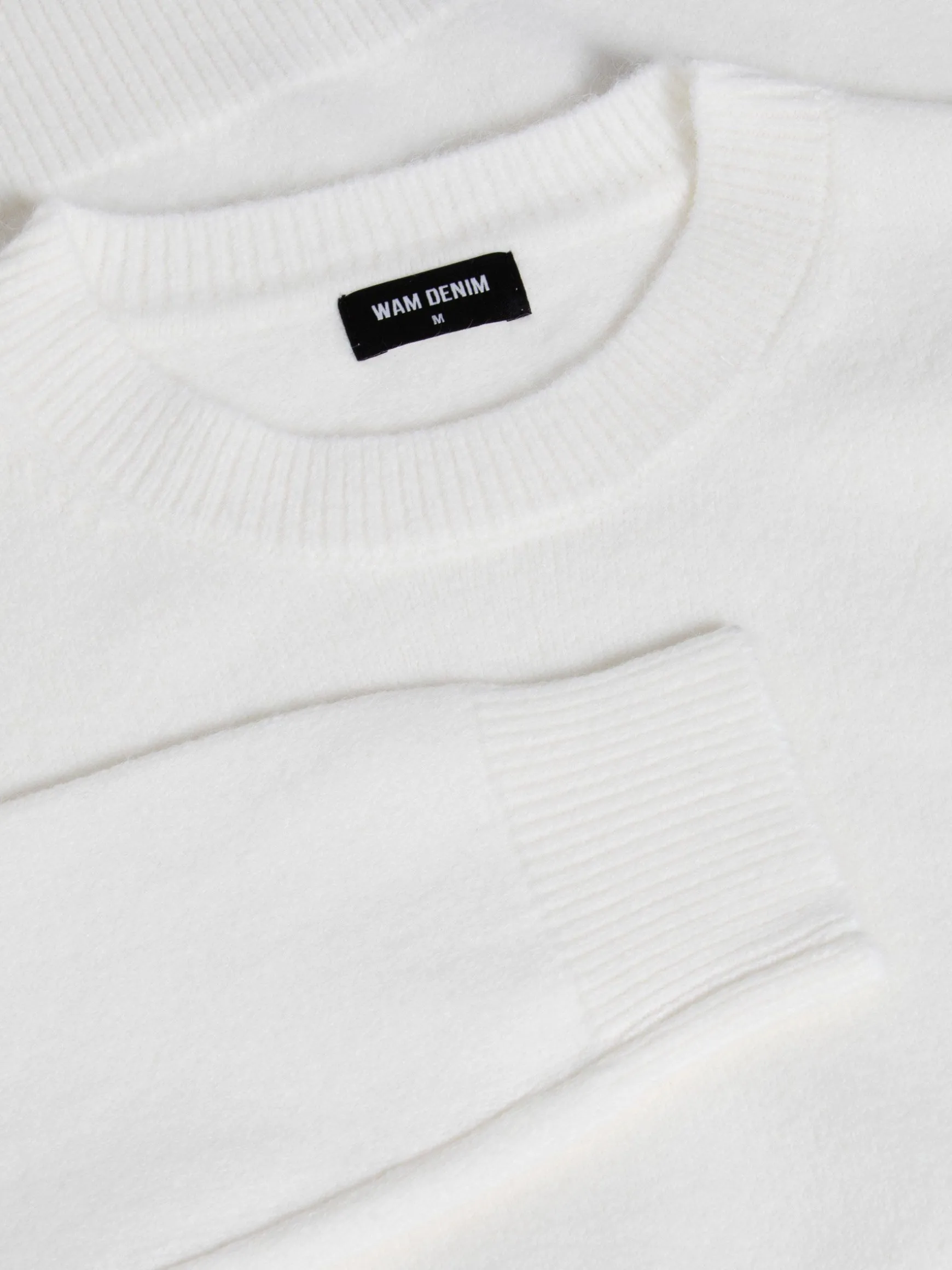 WAM DENIM Sweaters & Vesten*Cassian Crew Neck Off White Sweater