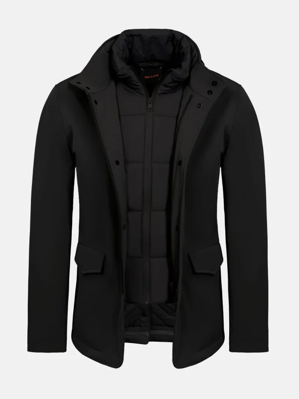 WAM DENIM Winterjassen*Claus Black Winter Jassen