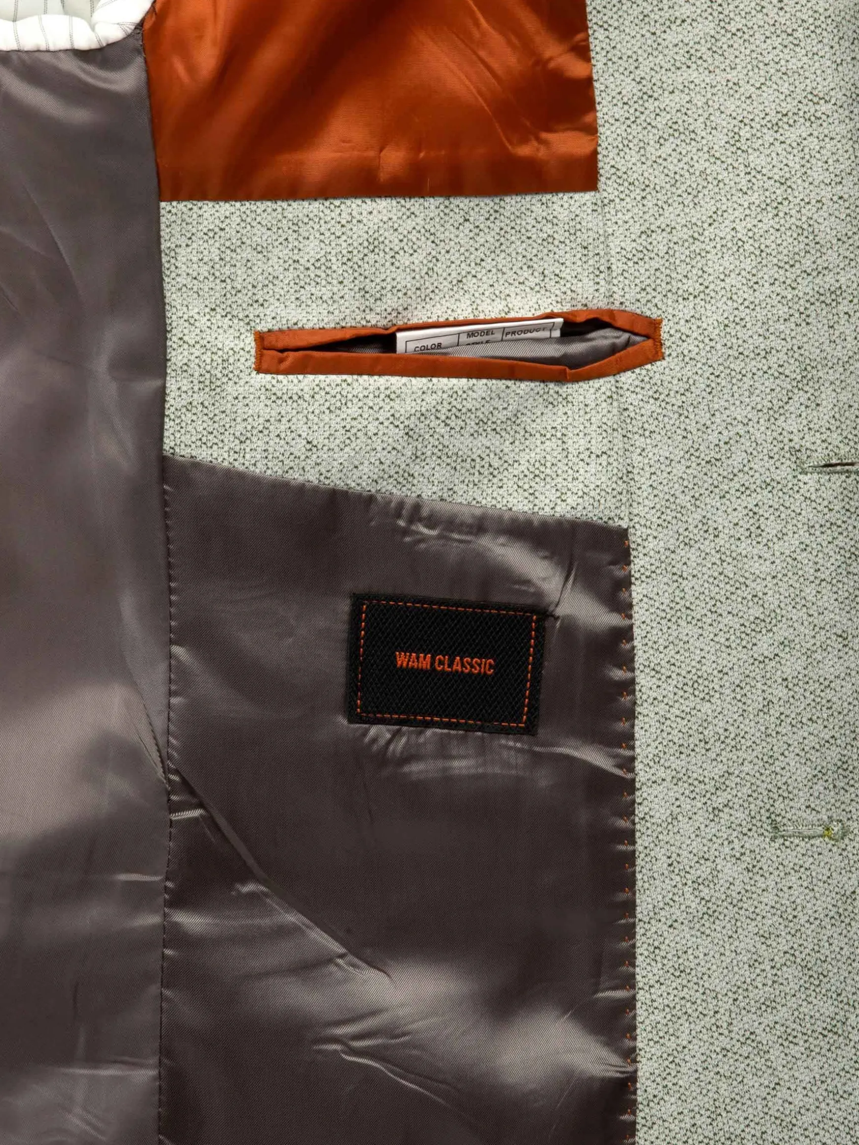 WAM DENIM Pakken & Maatwerk*Darren Single Breast Green White Colbert