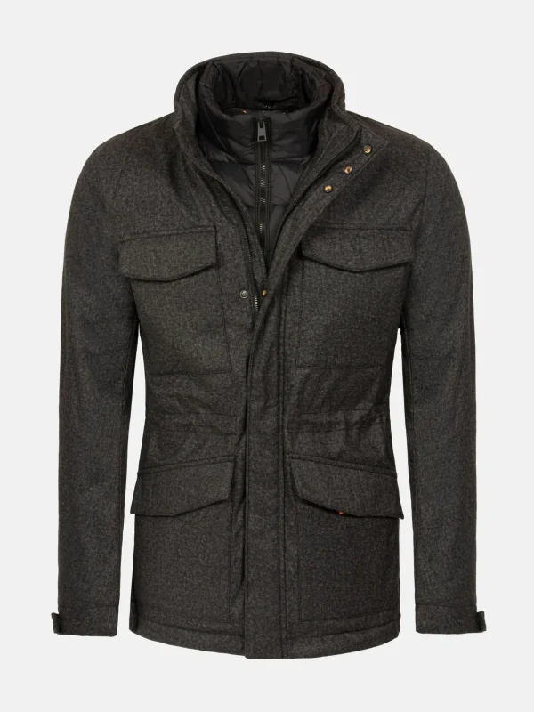 WAM DENIM Winterjassen*Dean Modern Fit Winter Anthracite Jassen