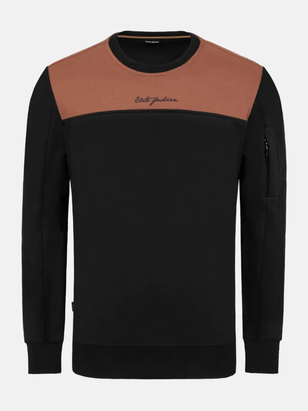 WAM DENIM Sweaters & Vesten*Emory Slim Fit Black Sweater