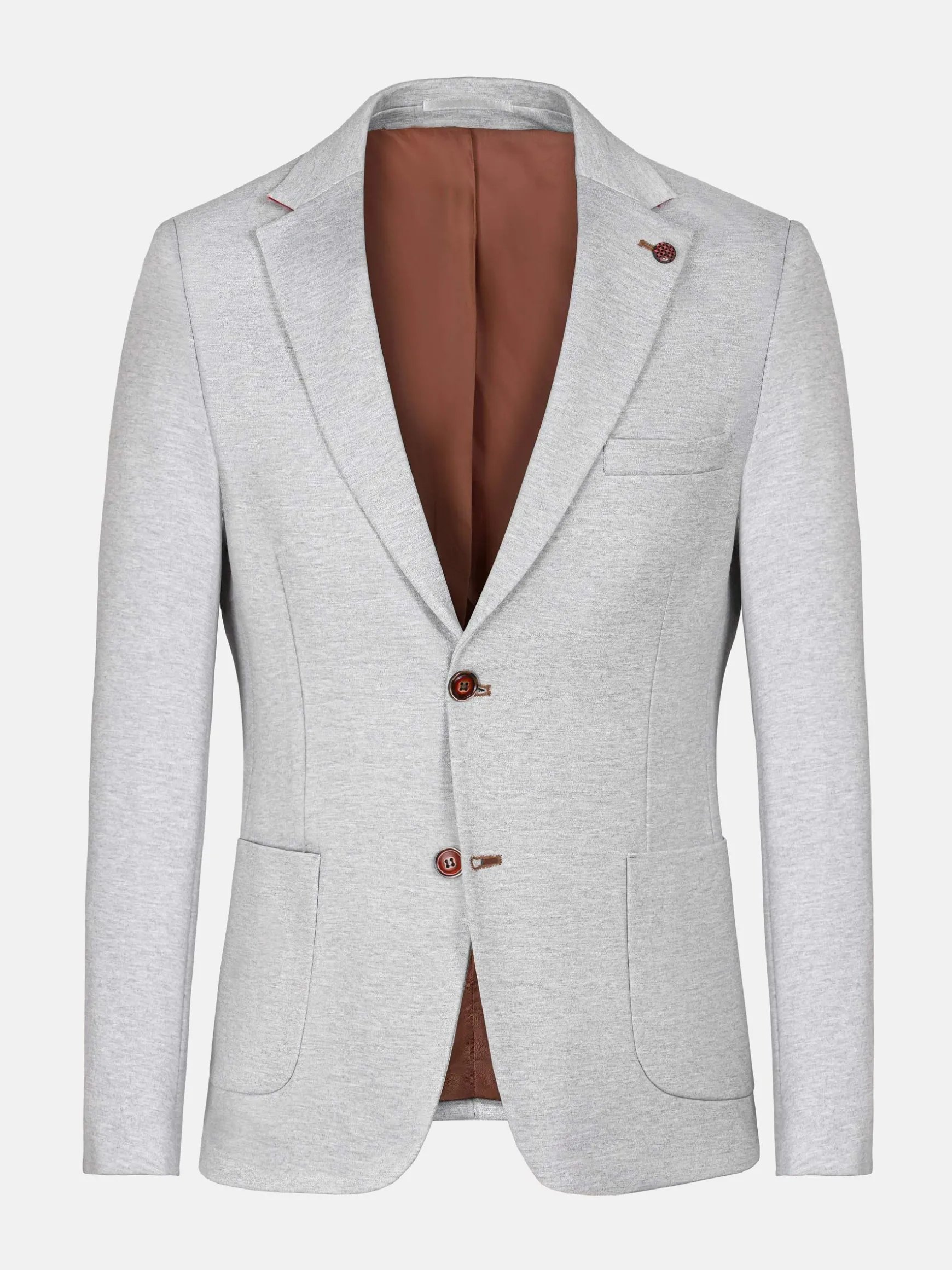 WAM DENIM Colberts & Blazers*Engima Patch Pocket Slim Light Grey Colbert