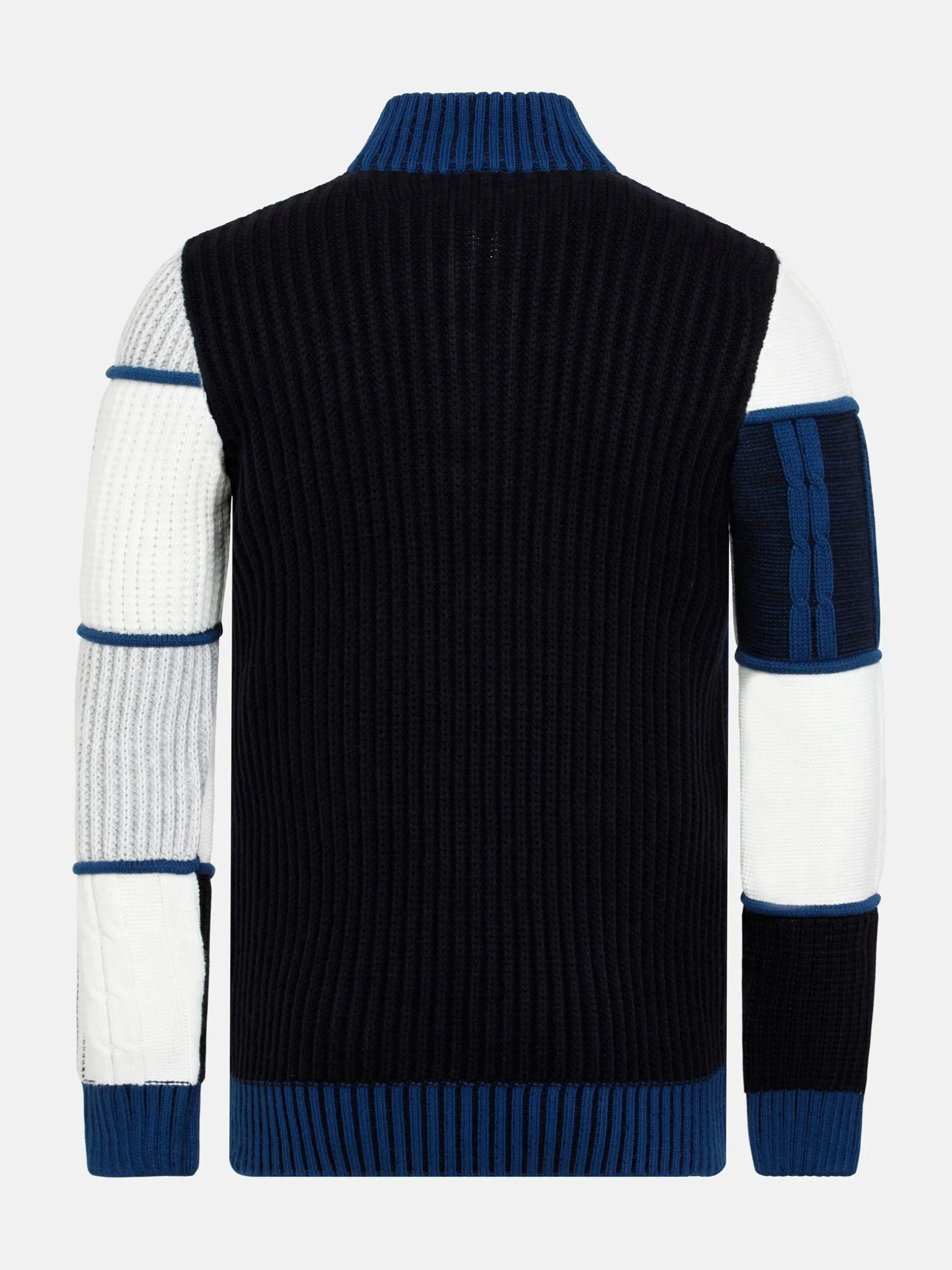 WAM DENIM Truien & Pullovers*Frank Knit Pattern Indigo Navy Truein