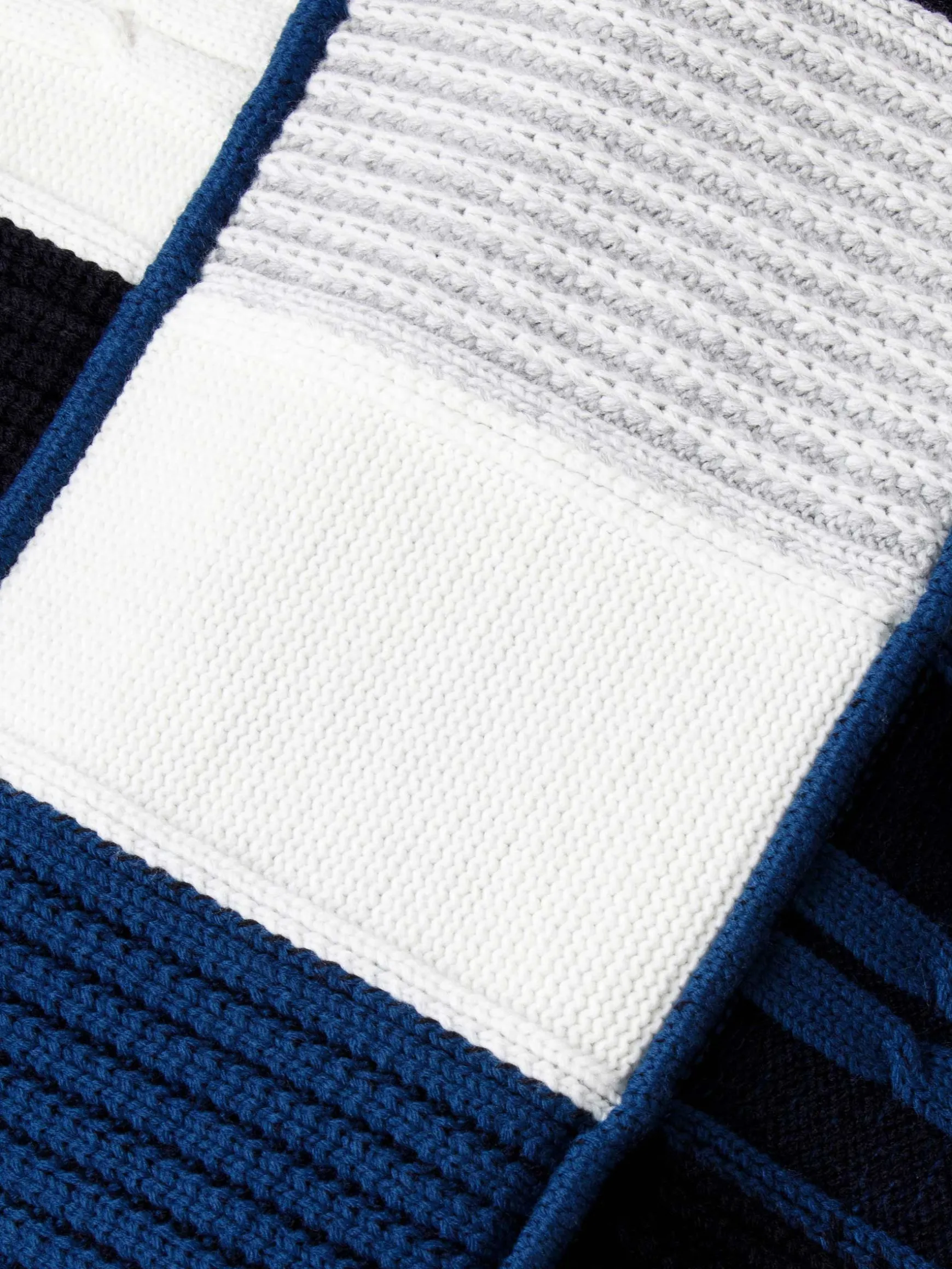 WAM DENIM Truien & Pullovers*Frank Knit Pattern Indigo Navy Truein