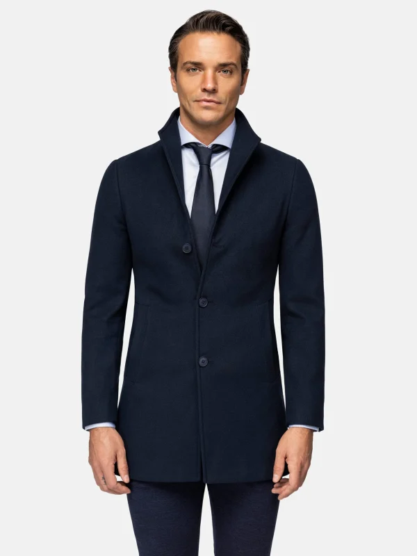 WAM DENIM Manteljassen*Franklin Widespread Notch Collar Dark Navy Manteljassen