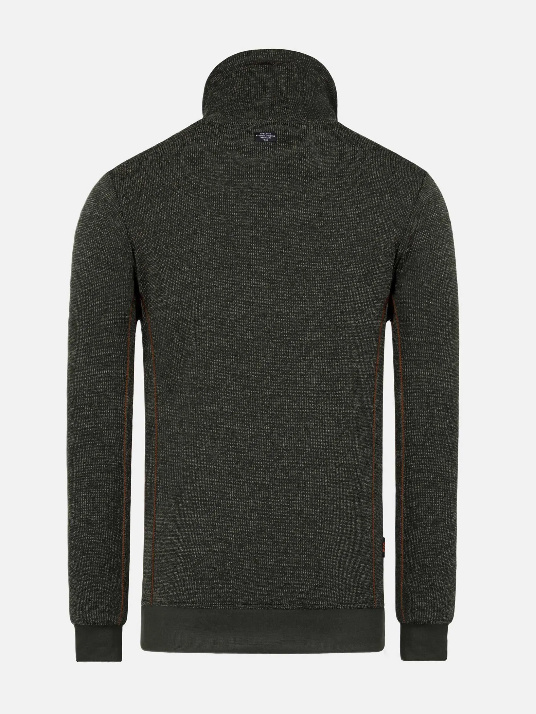 WAM DENIM Sweaters & Vesten*Galahad Mock Neck Khaki Sweater