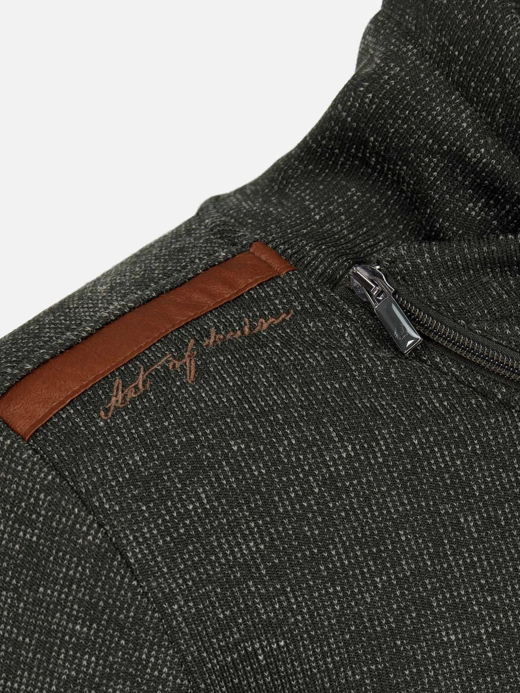 WAM DENIM Sweaters & Vesten*Galahad Mock Neck Khaki Sweater