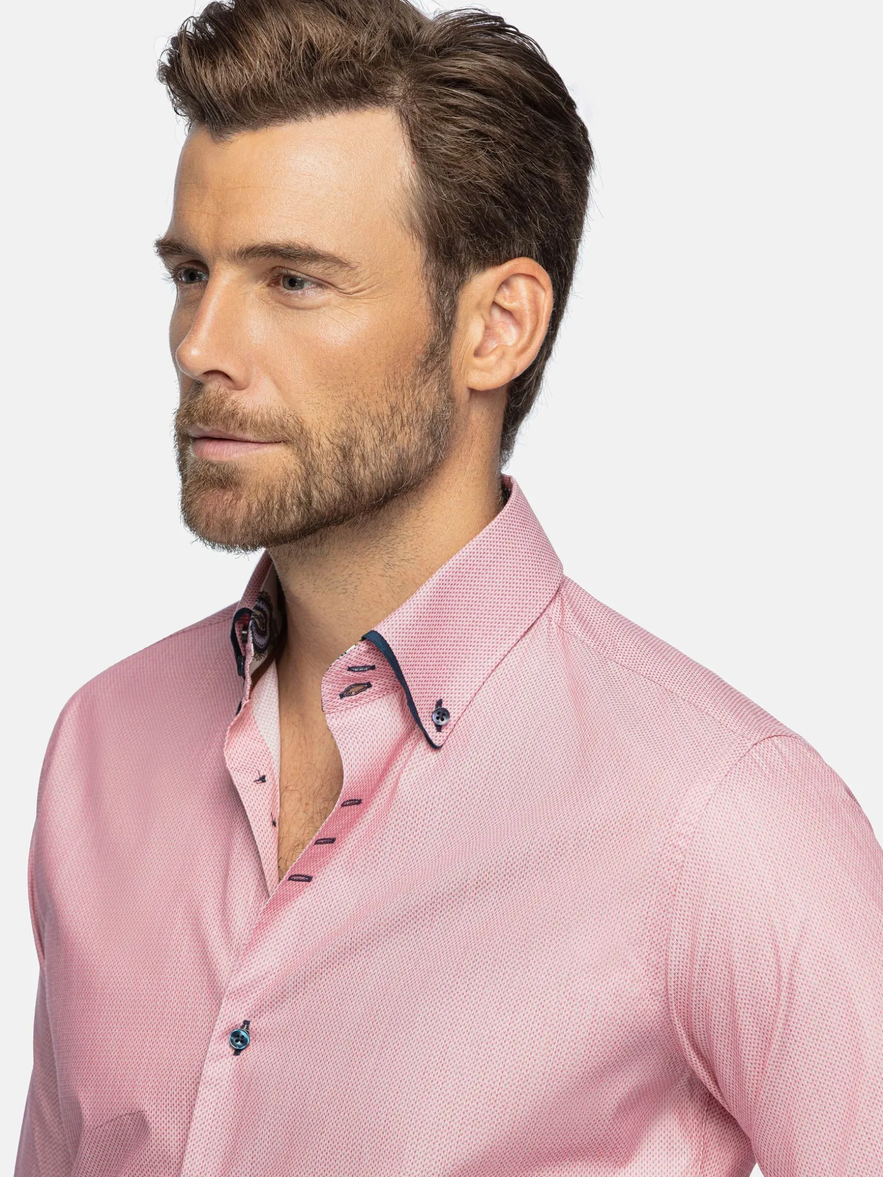 WAM DENIM Overhemd Lange Mouwen*Grace Fuchsia Overhemd Lange Mouw