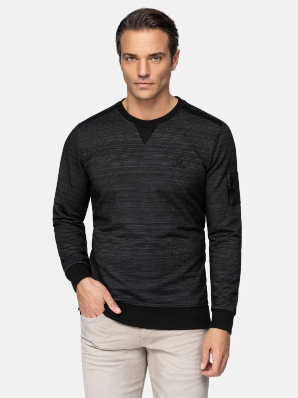 WAM DENIM Sweaters & Vesten*Grande Crew Neck Black Sweater