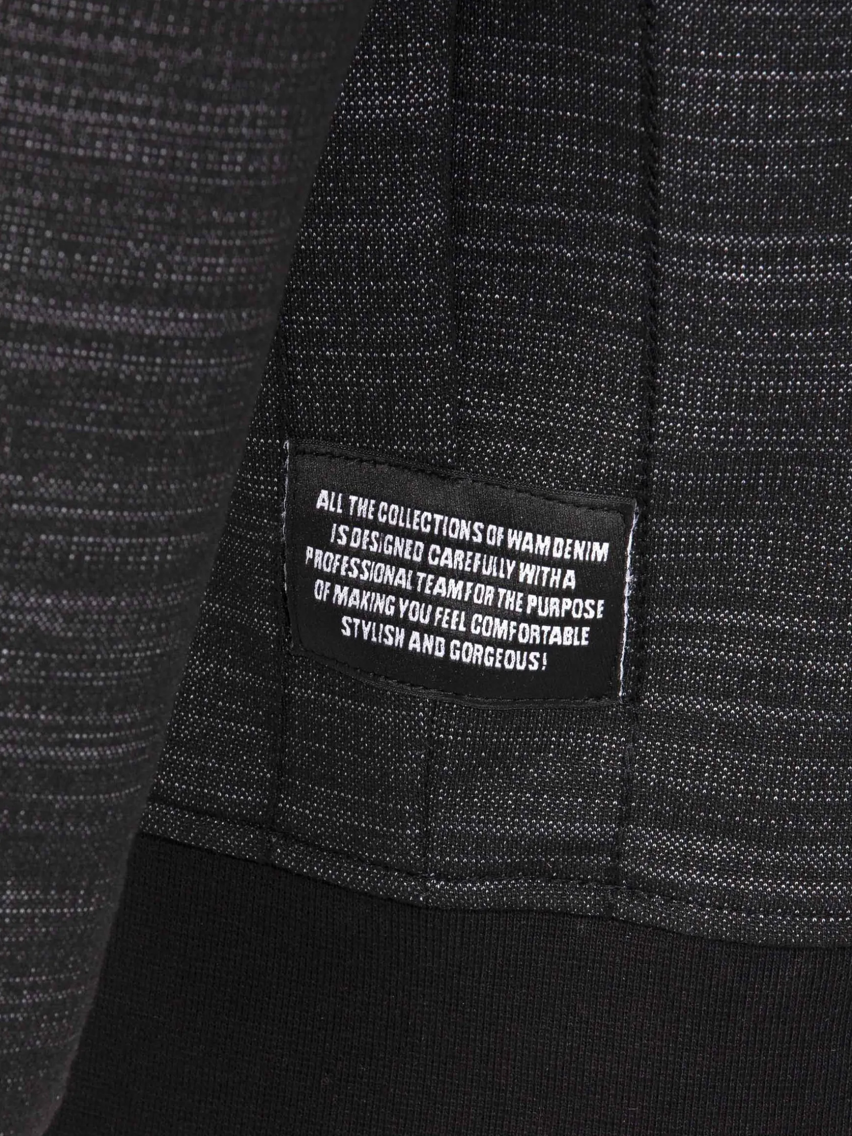 WAM DENIM Sweaters & Vesten*Grande Crew Neck Black Sweater