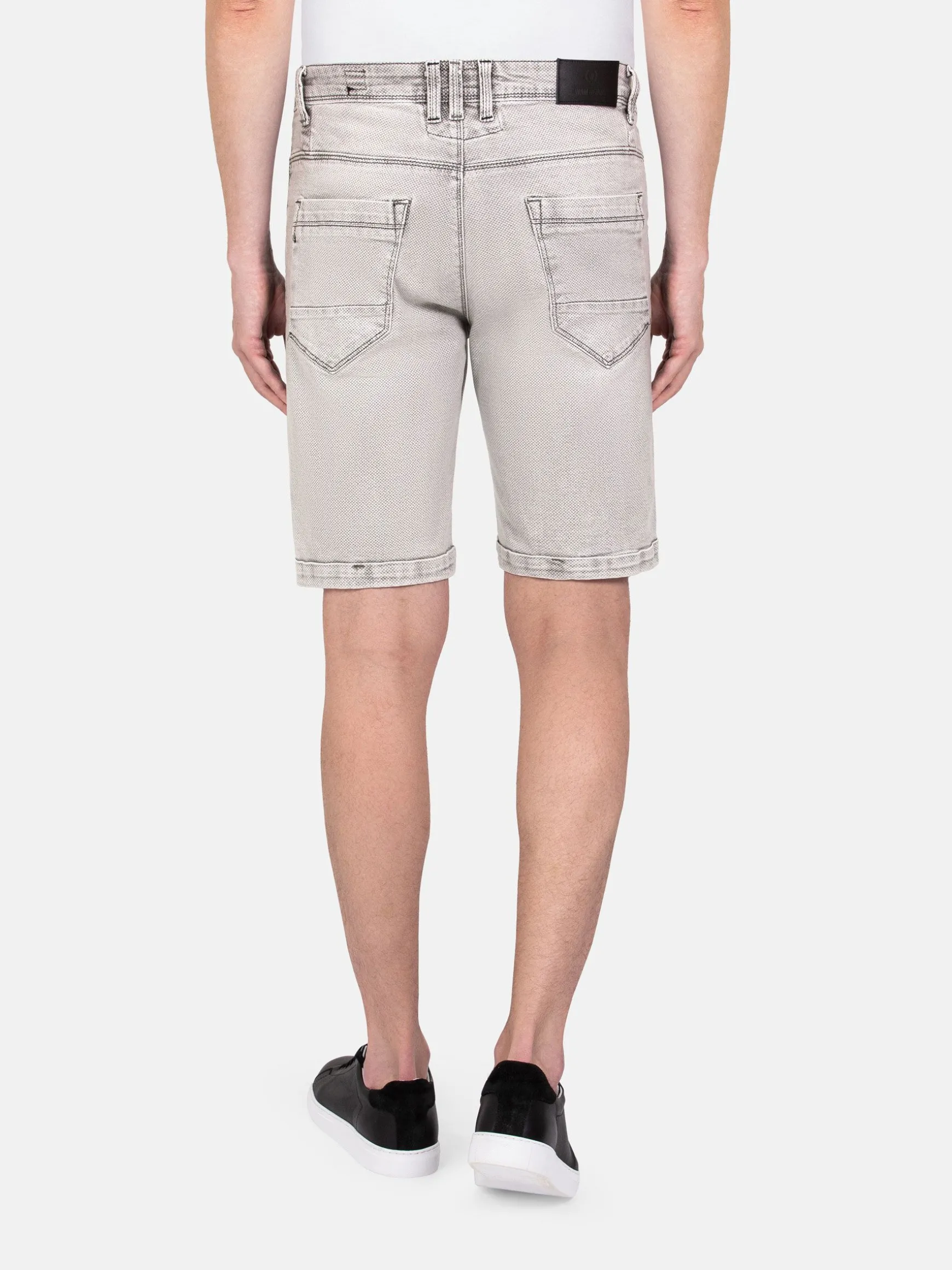 WAM DENIM Korte Broeken*Hanneman Micro Textured Grey Short