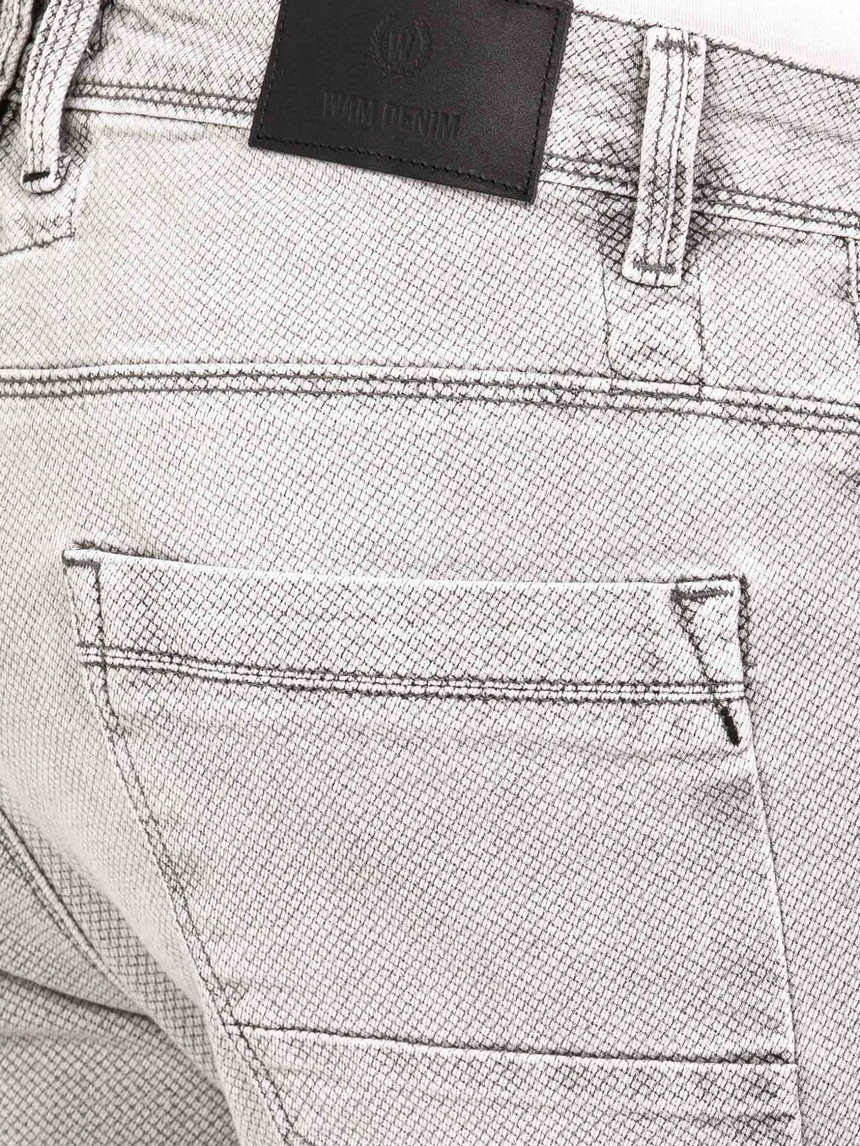 WAM DENIM Korte Broeken*Hanneman Micro Textured Grey Short