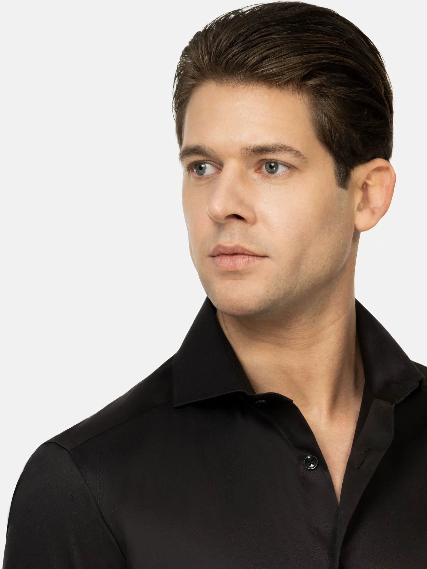 WAM DENIM Overhemd Lange Mouwen*Harvery Specter Black Long Sleeve Overhemd