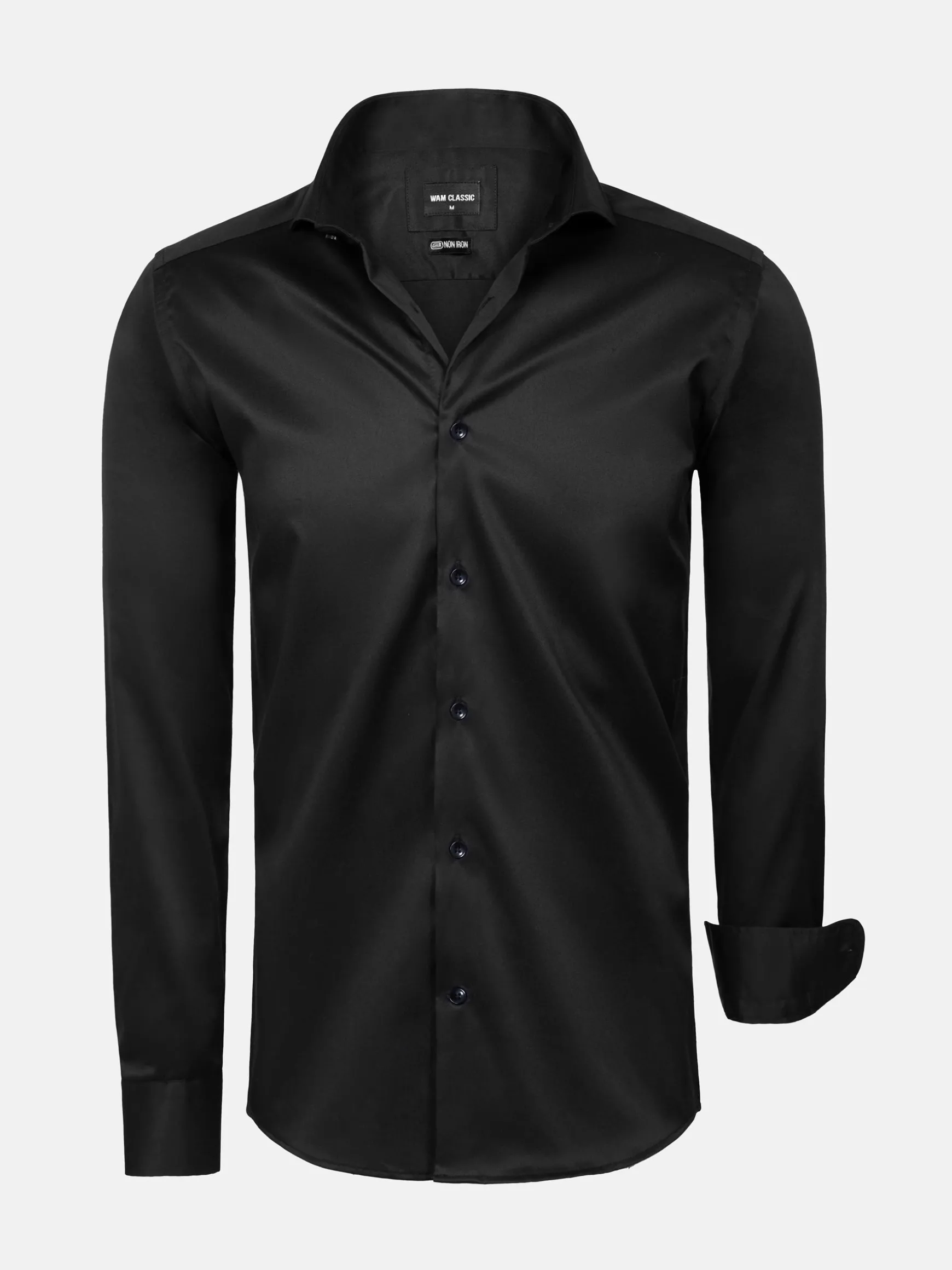 WAM DENIM Overhemd Lange Mouwen*Harvery Specter Black Long Sleeve Overhemd