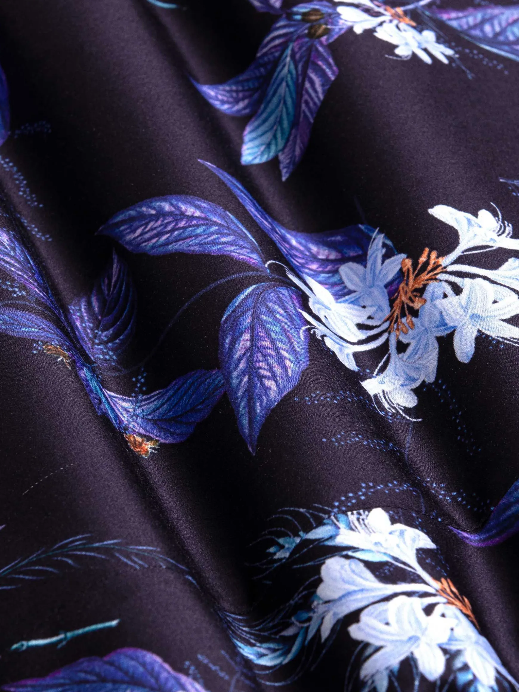 WAM DENIM Overhemd Lange Mouwen*Havana Navy Floral Print Overhemd Lange Mouw