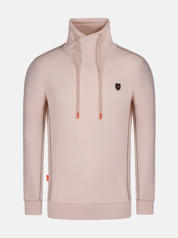 WAM DENIM Sweaters & Vesten*Hawaiian High Neck Beige Sweater