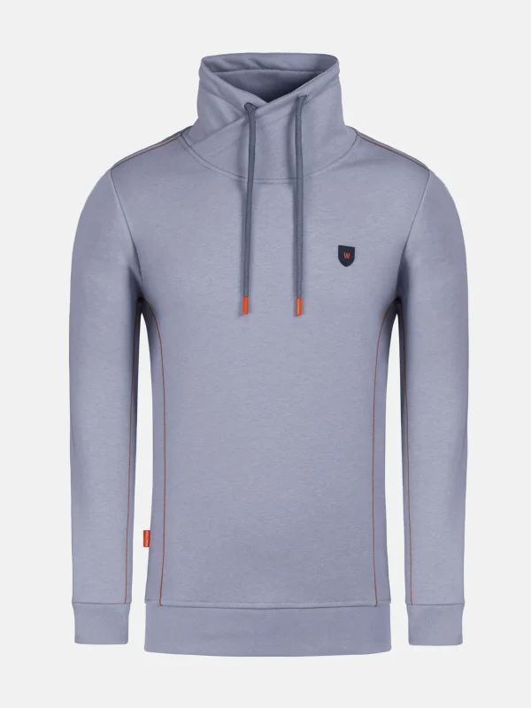 WAM DENIM Sweaters & Vesten*Hawaiian High Neck grey Sweater