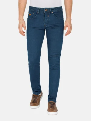 WAM DENIM Jeans*Hendrix Twill Pattern Light Navy Jeans