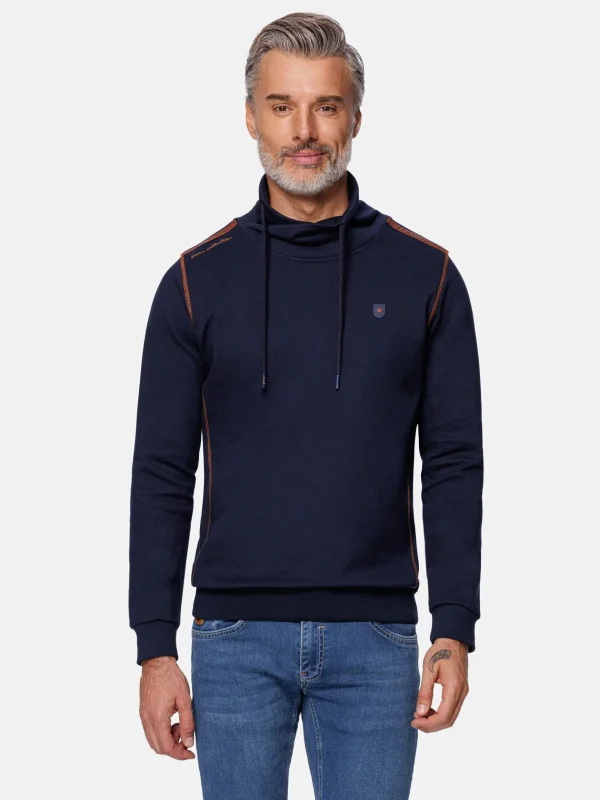 WAM DENIM Sweaters & Vesten*Horizon Turtleneck Navy Sweater