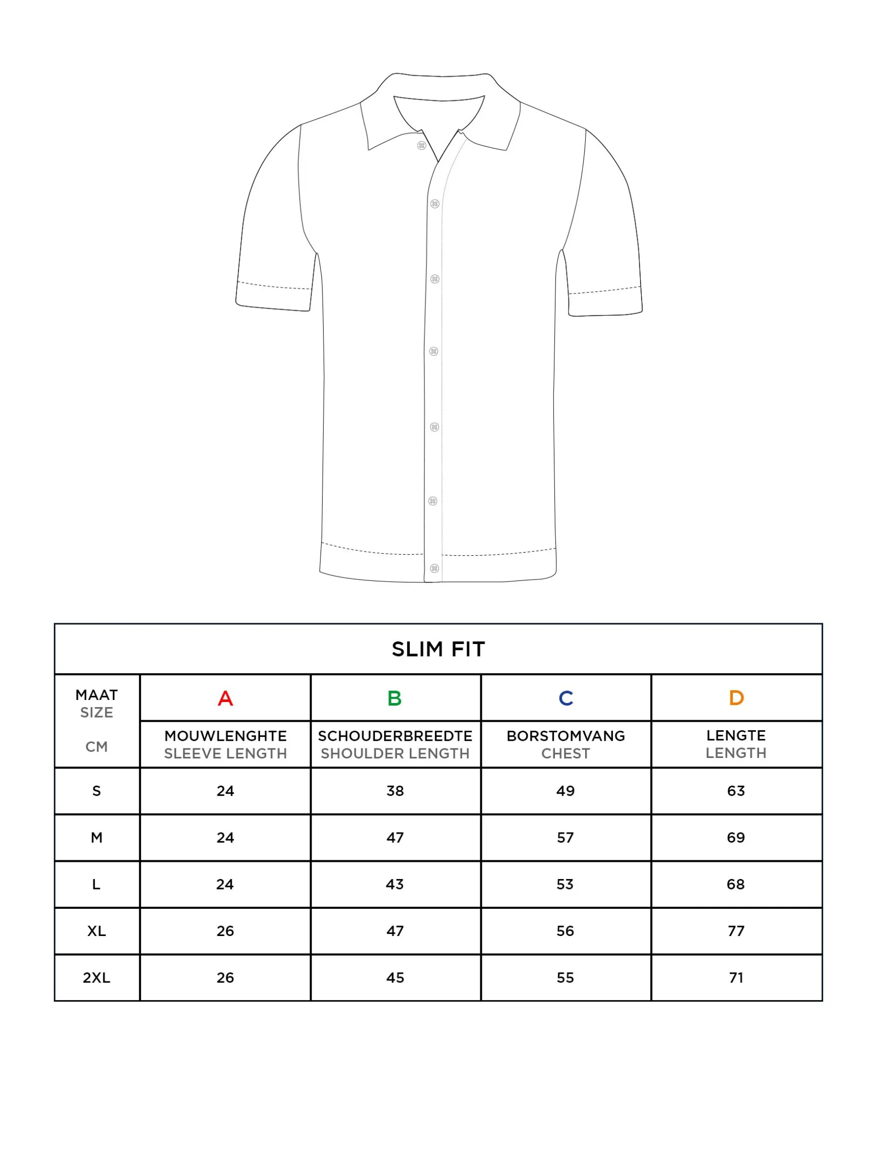 WAM DENIM Polo's*James Full Button-Down White Polo