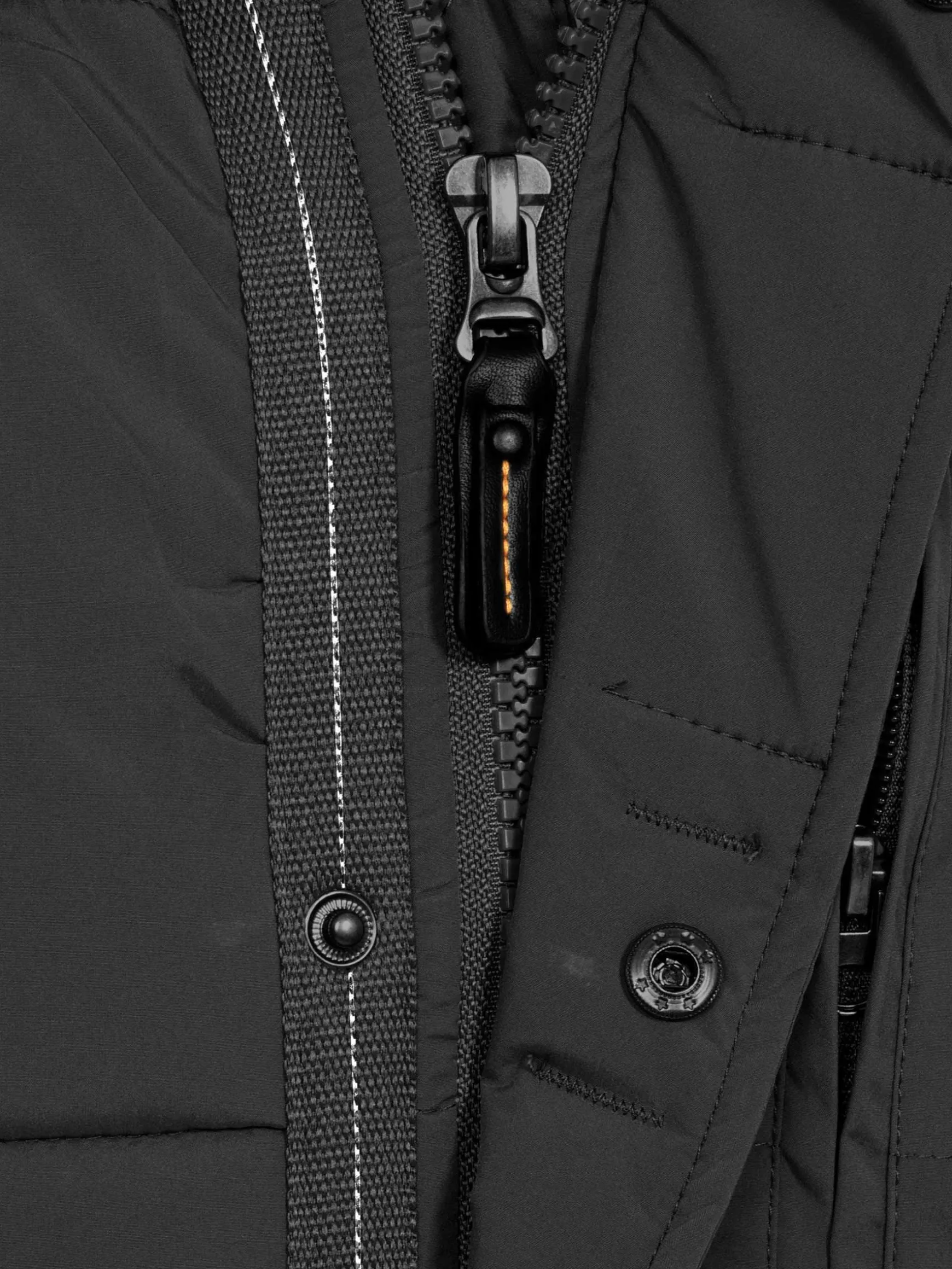 WAM DENIM Winterjassen*Jilliam Black Winter Jassen