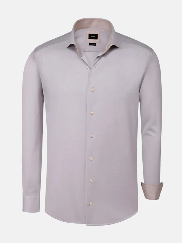 WAM DENIM Overhemd Lange Mouwen*Jucinto Cut Away Collar Overhemd lange Mouw Grey