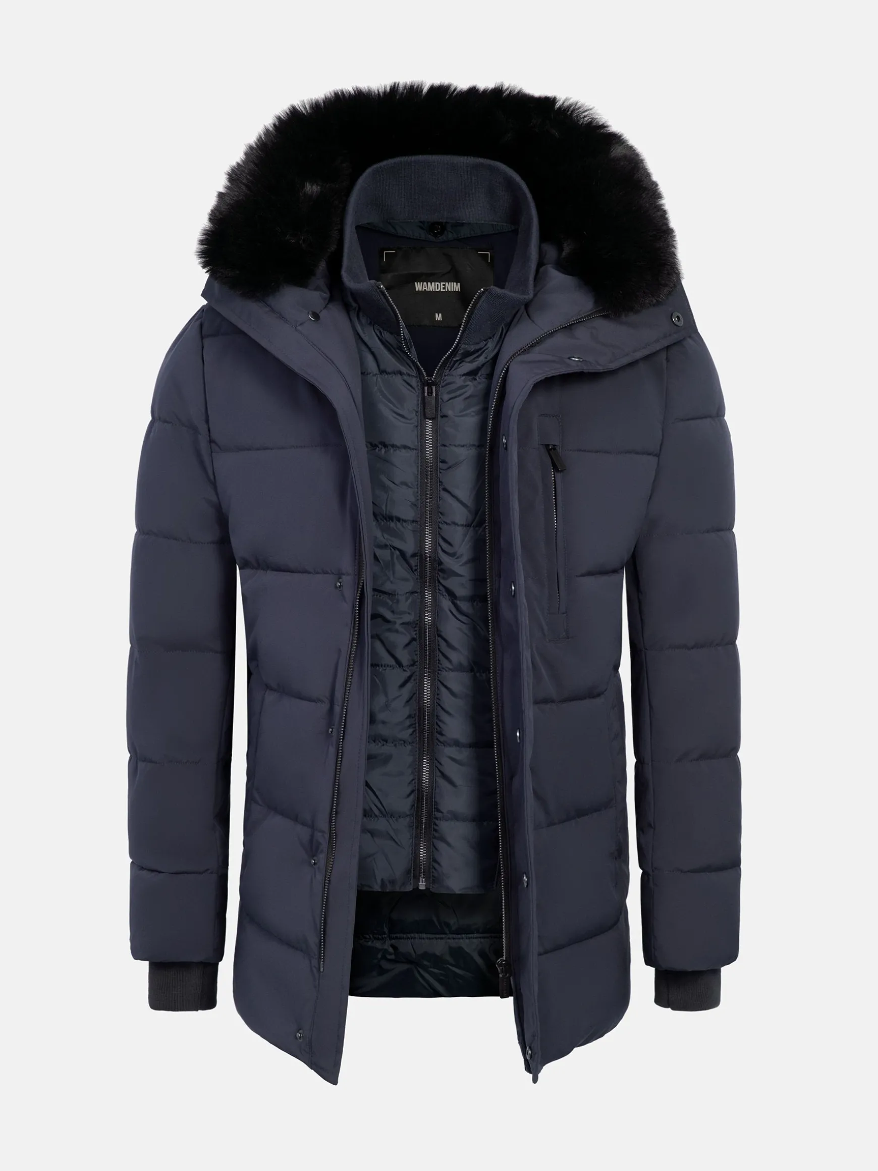 WAM DENIM Winterjassen*Kaisen Navy Winter Jassen
