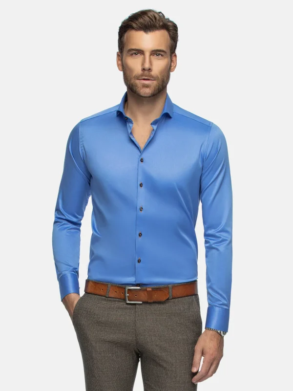 WAM DENIM Overhemd Lange Mouwen*Karls Blue Business Overhemd