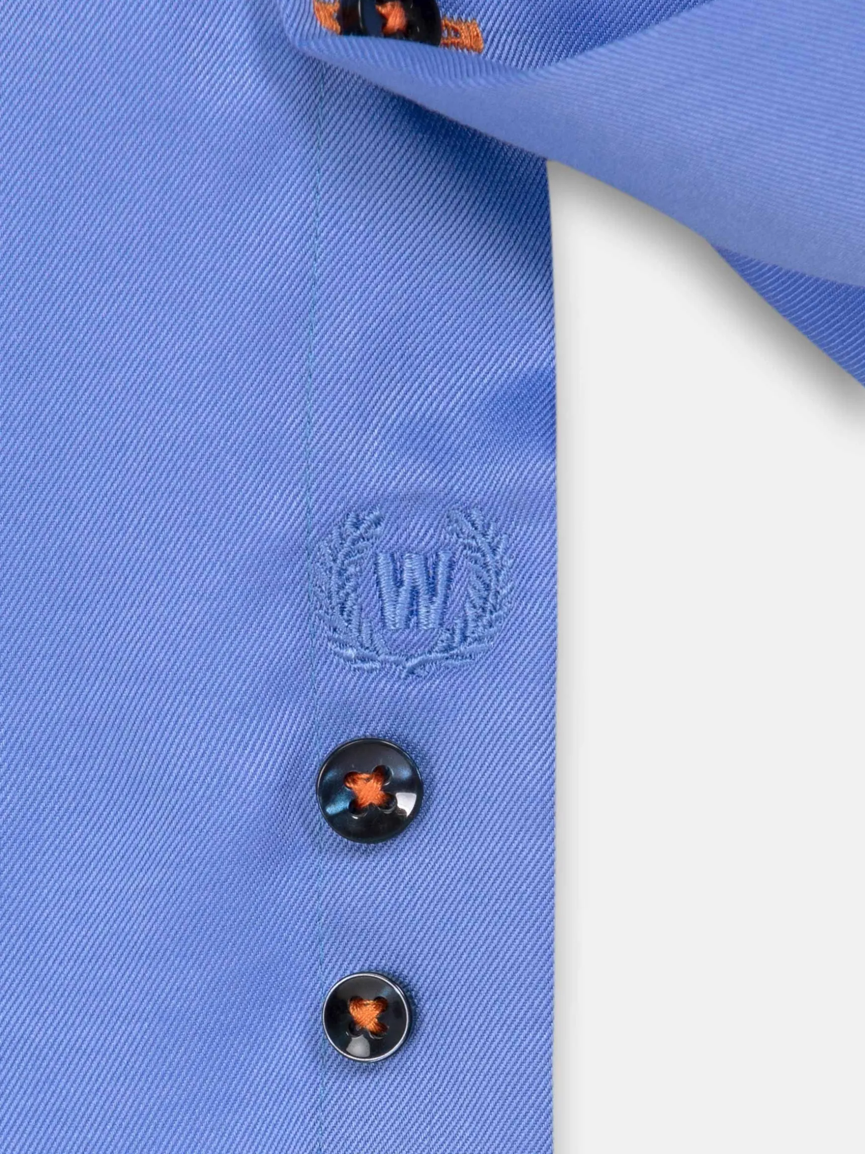 WAM DENIM Overhemd Lange Mouwen*Karls Blue Business Overhemd