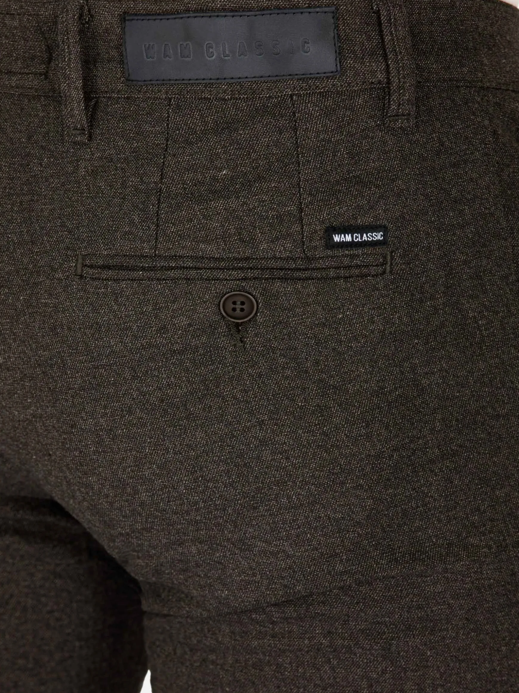 WAM DENIM Chino's*Kingston Straight Leg Brown Chino