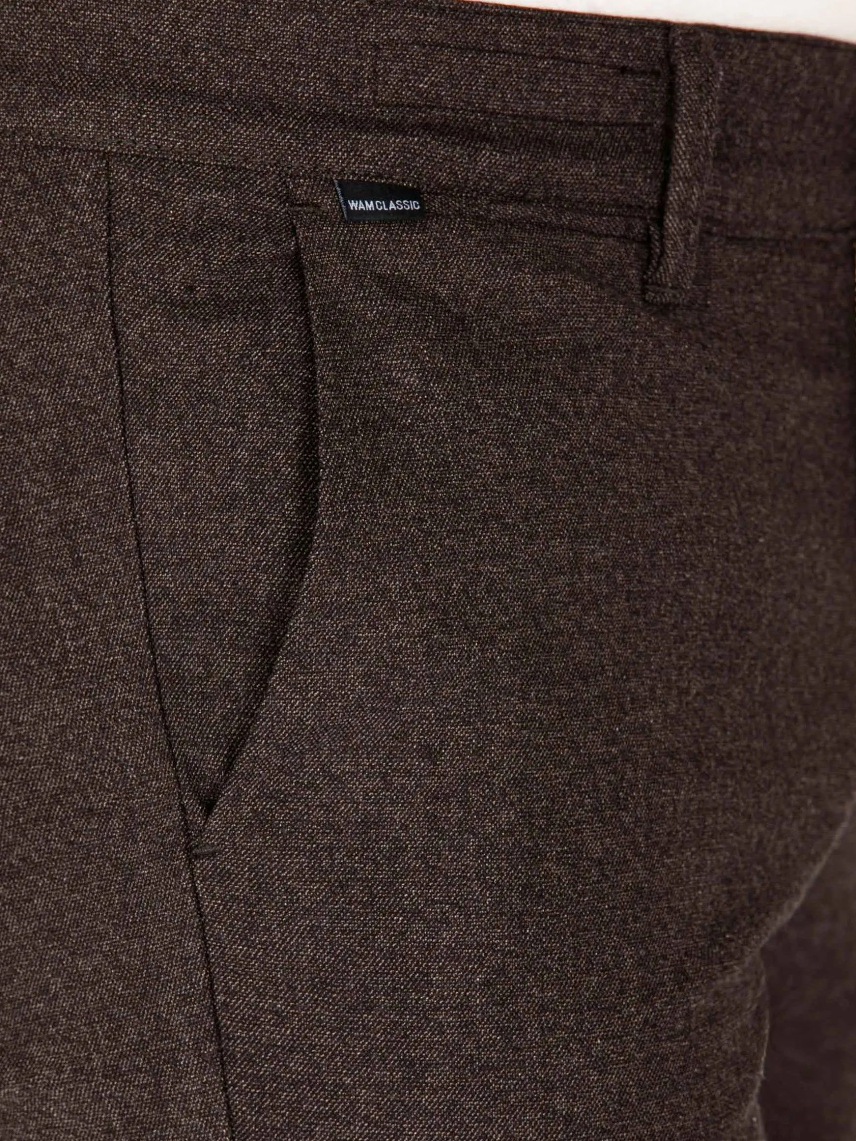WAM DENIM Chino's*Kingston Straight Leg Brown Chino