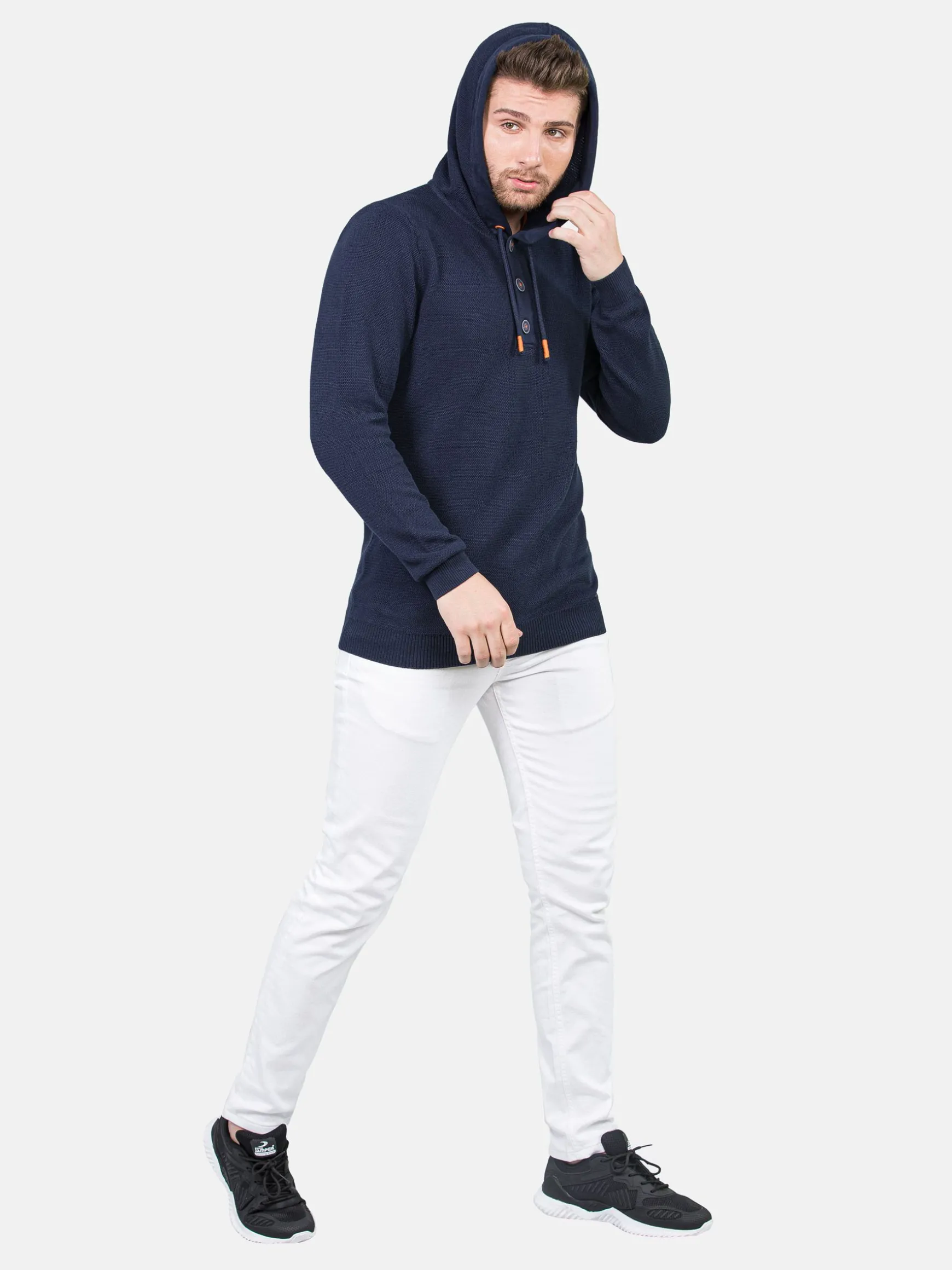 WAM DENIM Sweaters & Vesten*La Sarraz Hoodie Navy Sweater